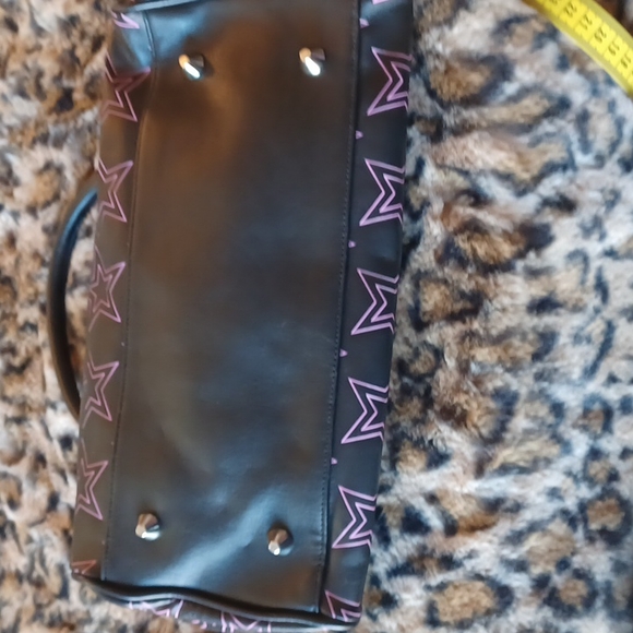 LuxDeVille purple stars satchel style purse. Never been used - Picture 12 of 12
